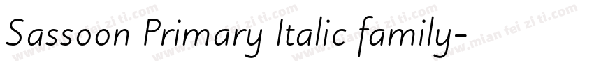 Sassoon Primary Italic family字体转换